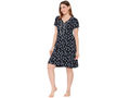 Bodycare Womens Combed Cotton Round Neck Printed Short Night Dress-BSN9012
