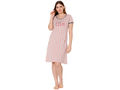 Bodycare Womens Combed Cotton Round Neck Striped Short Night Dress-BSN9013