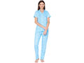 Bodycare Womens Cotton Printed Night Suit Set of Shirt & Pyjama-BSNS18002