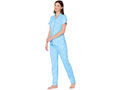 Bodycare Womens Cotton Printed Night Suit Set of Shirt & Pyjama-BSNS18002