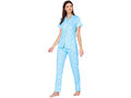 Bodycare Womens Cotton Printed Night Suit Set of Shirt & Pyjama-BSNS18002