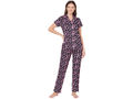 Bodycare Womens Cotton Printed Night Suit Set of Shirt & Pyjama-BSNS18004