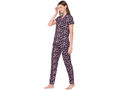 Bodycare Womens Cotton Printed Night Suit Set of Shirt & Pyjama-BSNS18004