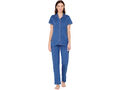 Bodycare Womens Cotton Printed Night Suit Set of Shirt & Pyjama-BSNS18005