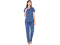 Bodycare Womens Cotton Printed Night Suit Set of Shirt & Pyjama-BSNS18008