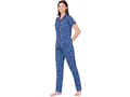 Bodycare Womens Cotton Printed Night Suit Set of Shirt & Pyjama-BSNS18008