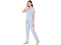 Bodycare Womens Cotton Printed Night Suit Set of Shirt & Pyjama-BSNS18010