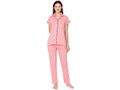 Bodycare Womens Cotton Printed Night Suit Set of Shirt & Pyjama-BSNS18011