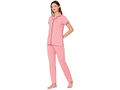 Bodycare Womens Cotton Printed Night Suit Set of Shirt & Pyjama-BSNS18011