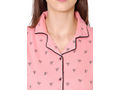 Bodycare Womens Cotton Printed Night Suit Set of Shirt & Pyjama-BSNS18011