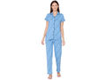 Bodycare Womens Cotton Printed Night Suit Set of Shirt & Pyjama-BSNS18012