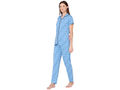 Bodycare Womens Cotton Printed Night Suit Set of Shirt & Pyjama-BSNS18012