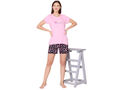 Bodycare Womens Cotton Printed Night Suit Set of Tshirt & Shorts-BSSS17002