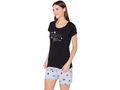 Bodycare Womens Cotton Printed Night Suit Set of Tshirt & Shorts-BSSS17003