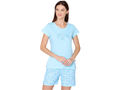 Bodycare Womens Cotton Printed Night Suit Set of Tshirt & Shorts-BSSS17009