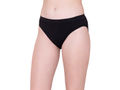 BodyX womens microfiber spandex black solid seamless premium bikini panty BX502-pack of 1
