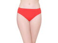 BodyX womens microfiber spandex red solid seamless premium bikini panty BX502-pack of 1