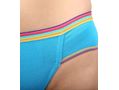 BODYCARE Pack of 3 Bikini Style Cotton Briefs in Assorted colors with Multi Coloured Striped waist band-E1477