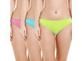 Bodycare Pack of 3 Assorted Cotton Solid Bikini Brief-34C