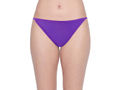 BODYCARE Pack of 3 Bikini Style Cotton spandex Briefs in Assorted colors with V-String band-E36D