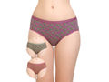 Pack of 3 Bodycare Cotton Printed Premium Panties in Assorted colors