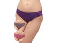 BODYCARE Pack of 3 Bikini Style Cotton Briefs in Assorted colors with Lace detailing-E1474