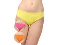 BODYCARE Pack of 3 Bikini Style Cotton Briefs in Assorted colors with Lacy waist Band-E1473