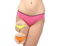 BODYCARE Pack of 3 Bikini Style Cotton Briefs in Assorted colors with Broad elastic band-E77C