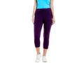 Bodyactive Women Dark Purple Capris-LC1-DPU