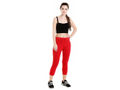 Bodyactive Women Red Capris-LC1-RED