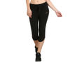 Bodyactive Women Black Capris-LC2-BLK