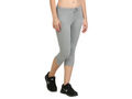 Bodyactive Women Grey Melange Capris-LC2-GRML