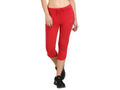 Bodyactive Women Red Capris-LC2-RED