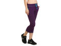 Bodyactive Women Dark Purple Capris-LC3-DPU