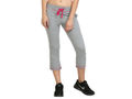 Bodyactive Women Grey Melange Capris-LC3-GRML