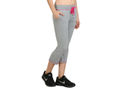 Bodyactive Women Grey Melange Capris-LC3-GRML