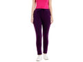 Bodyactive Women Zipper Trackpant in Dark Purple Colour-LL11-DPU