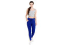 Bodyactive Women Fashion Polka Dots Trackpant in Royal Blue Colour-LL14-RBL