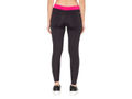 Bodyactive Black Yoga Pants for Women, High Waist Workout Tummy Control Pants-LL26-BLK/PNK