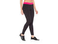 Bodyactive Black Yoga Pants for Women, High Waist Workout Tummy Control Pants-LL26-BLK/PNK