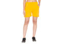 Bodyactive Women Yellow Cotton Shorts with Pockets -SHW2-MUST/WHT