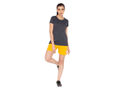 Bodyactive Women Yellow Cotton Shorts with Pockets -SHW2-MUST/WHT