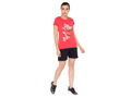 Bodyactive Women Navy Cotton Shorts with Pockets -SHW2-NAV/RED