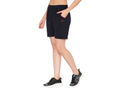 Bodyactive Women Navy Cotton Shorts with Pockets -SHW2-NAV/RED