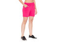 Bodyactive Women Pink Cotton Shorts with Pockets -SHW2-PNK/BLK