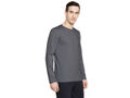 Bodyactive Men Dark Grey Melange Round-Neck T-Shirt-TS101-DGRML