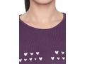 Bodyactive Women Purple Round Neck Tee-TS102-PLUM