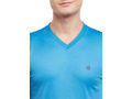 Bodyactive Men Turquoise Dri-Fit V-Neck T-Shirt-TS11-TRQ