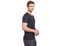 Bodyactive Men Black Cotton V-Neck T-Shirt-TS13-BLK