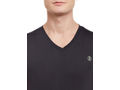 Bodyactive Men Black Cotton V-Neck T-Shirt-TS13-BLK